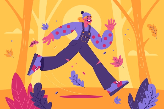 Fondo plano para la celebración de la temporada de otoño