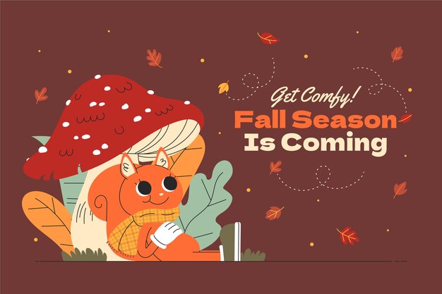 Fondo plano para la celebración de la temporada de otoño