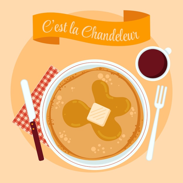 Fondo plano chandeleur