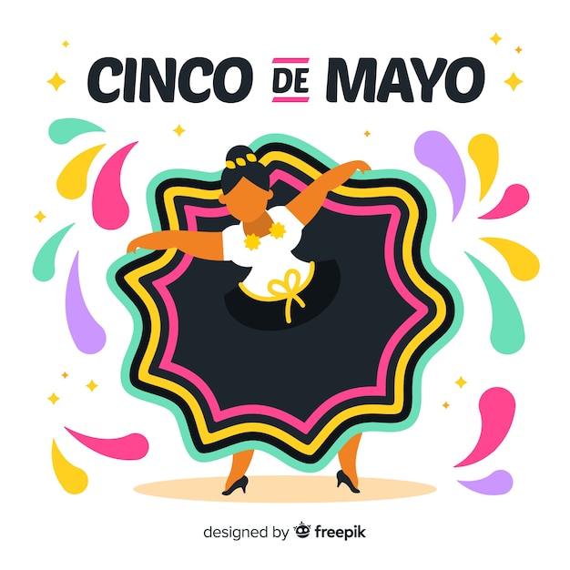 Fondo plano cinco de mayo
