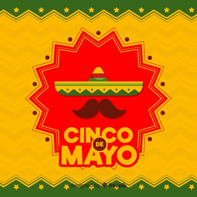 Fondo plano cinco de mayo