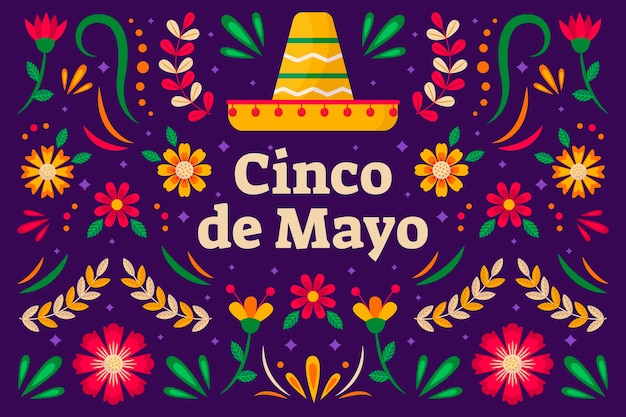 Fondo plano cinco de mayo