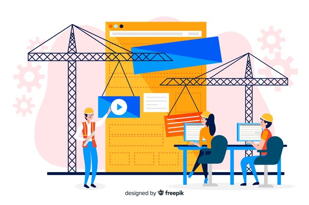 Fondo plano concepto ingeniería informática