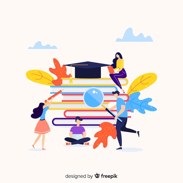 Fondo plano concepto universidad