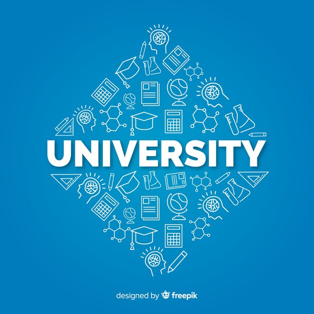 Fondo plano concepto universidad