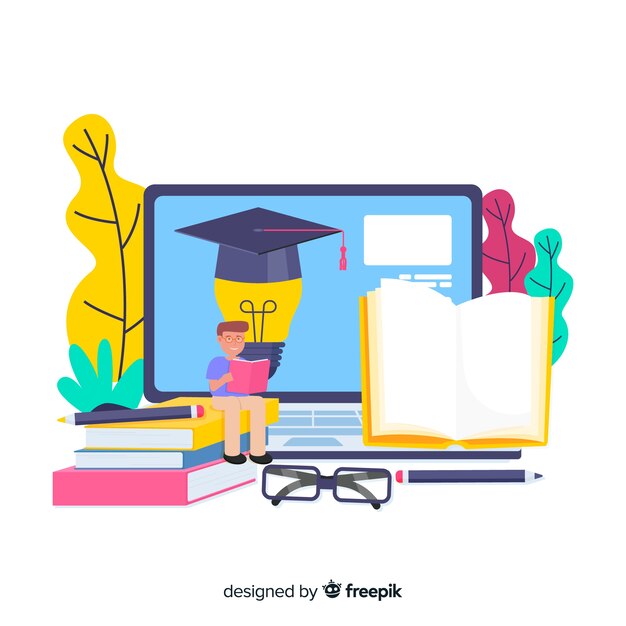 Fondo plano concepto universidad