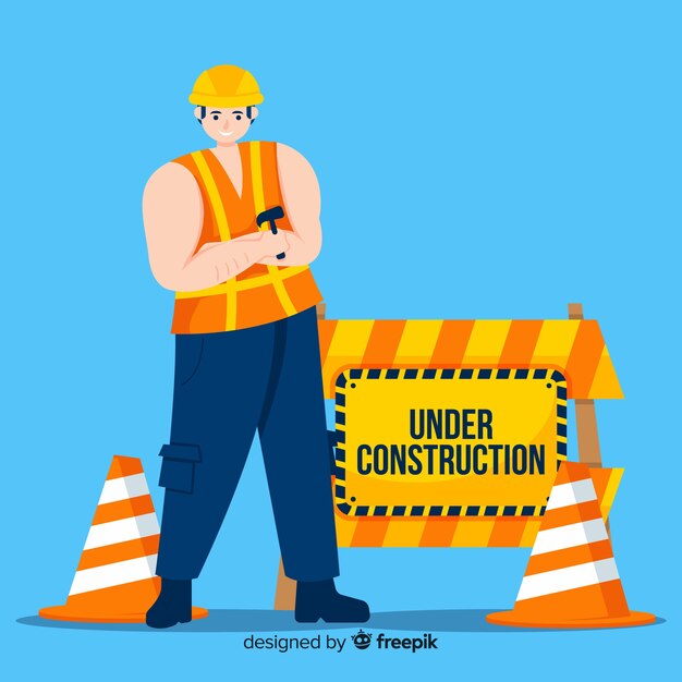 Fondo plano en construcción
