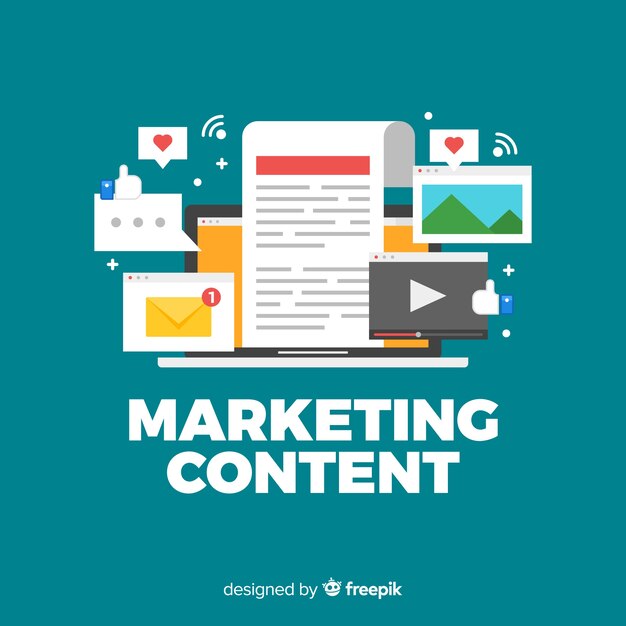 Fondo plano contenido marketing