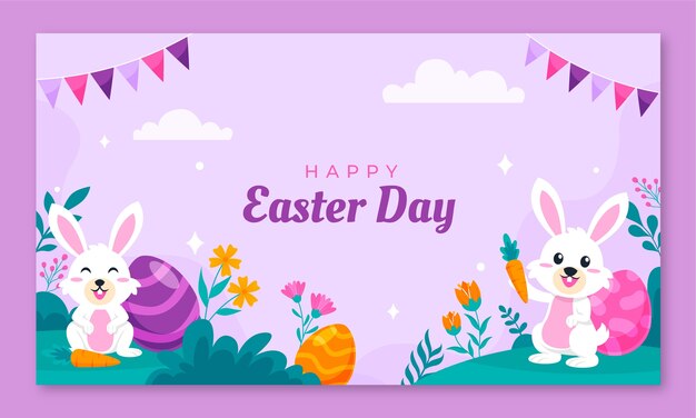 Fondo plano de contracción para la celebración de pascua