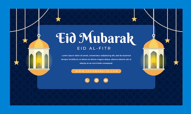 Vector gratuito fondo plano de contracción de eid al-fitr