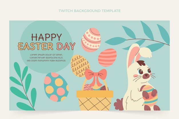Fondo plano de contracción de pascua