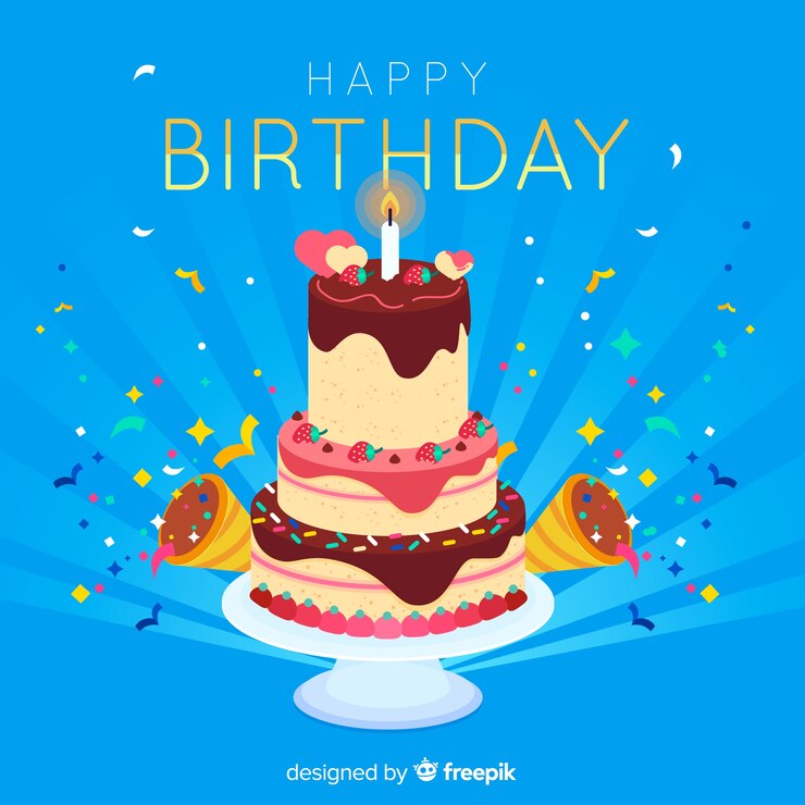 Vector gratuito fondo plano de cumpleaños