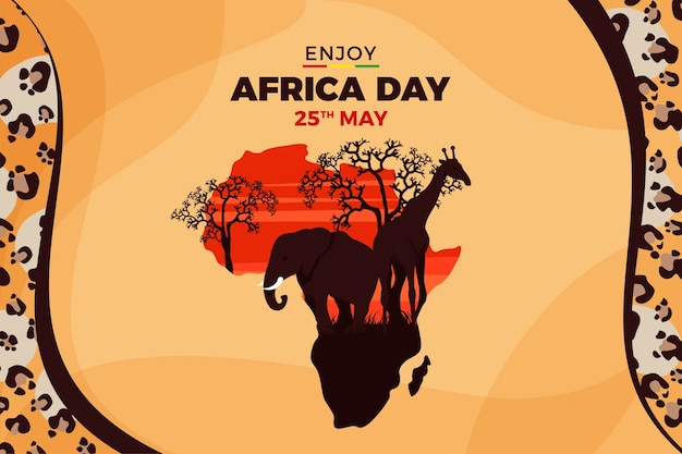 Fondo plano del día de áfrica