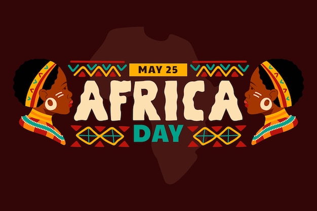 Fondo plano del día de áfrica