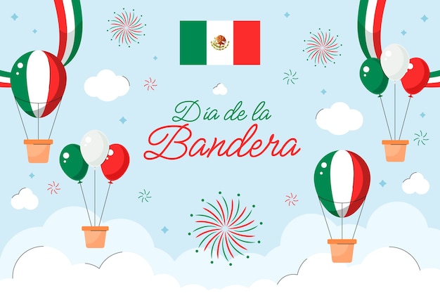 Fondo plano dia de la bandera