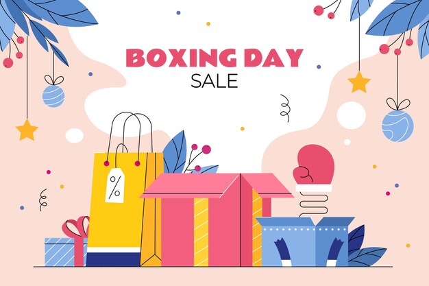 Fondo plano del día del boxeo
