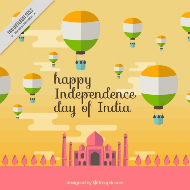 Fondo plano para el día de la independencia de la india