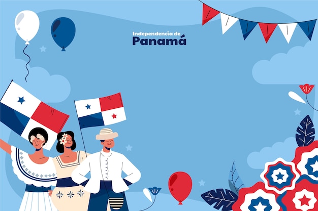 Fondo plano del día de la independencia de panamá