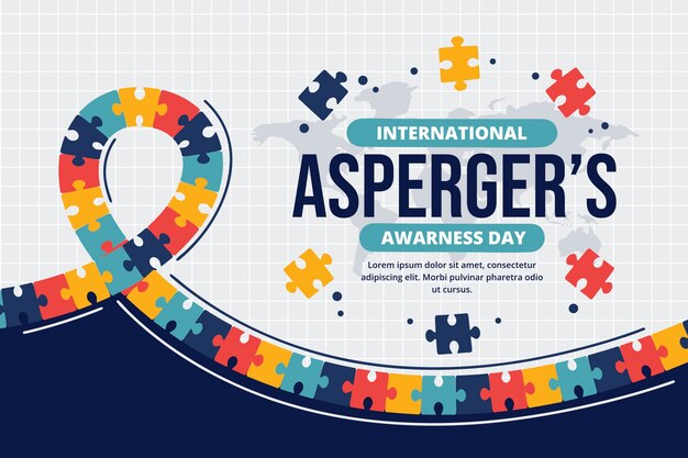 Fondo plano del día internacional del asperger