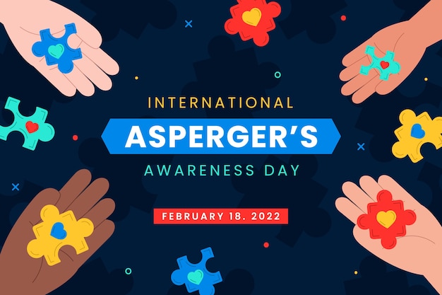 Fondo plano del día internacional del asperger