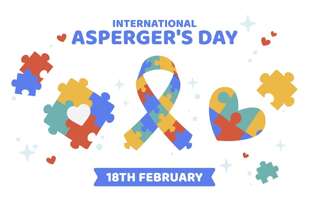 Fondo plano del día internacional del asperger