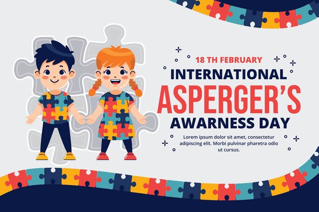 Fondo plano del día internacional del asperger