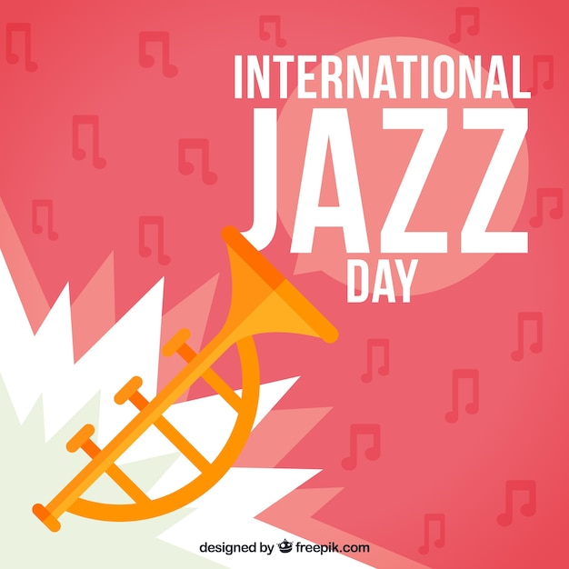 Fondo plano del día internacional de jazz