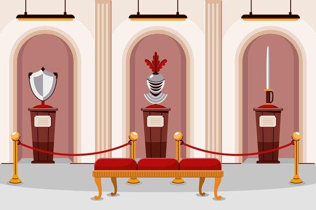Fondo plano para el día internacional de los museos