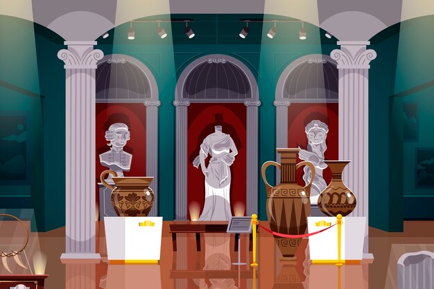Fondo plano del día internacional de los museos