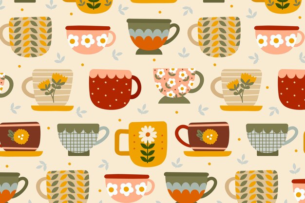 Fondo plano del día internacional del té