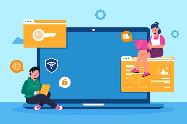 Fondo plano para el día de Internet más seguro