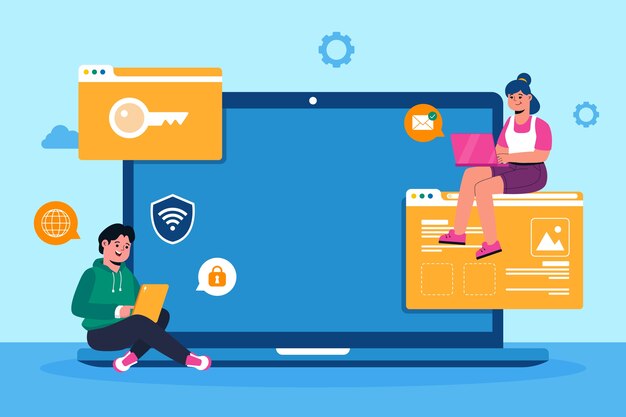 Fondo plano para el día de Internet más seguro