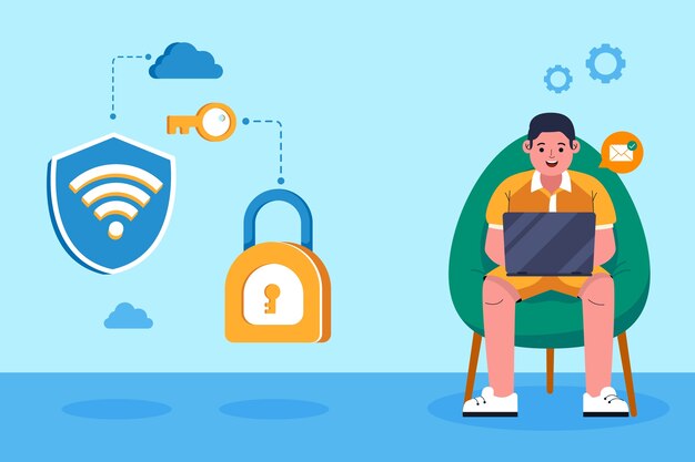 Fondo plano para el día de Internet más seguro