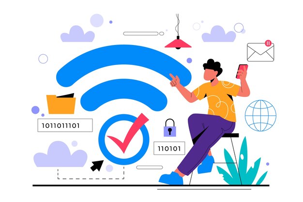 Fondo plano del día de Internet más seguro