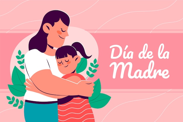 Fondo plano del día de la madre en español