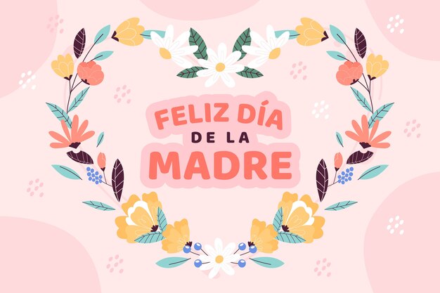 Fondo plano del día de la madre en español