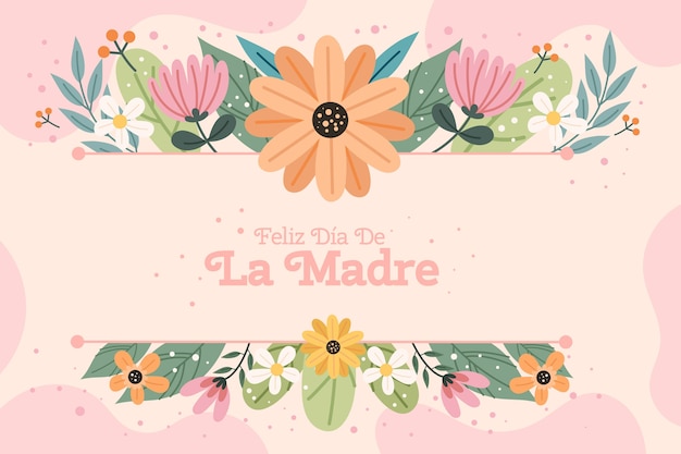 Fondo plano del día de la madre en español