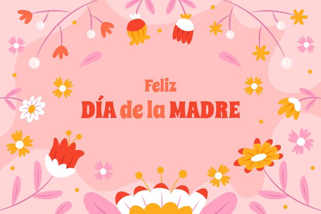Fondo plano del día de la madre en español