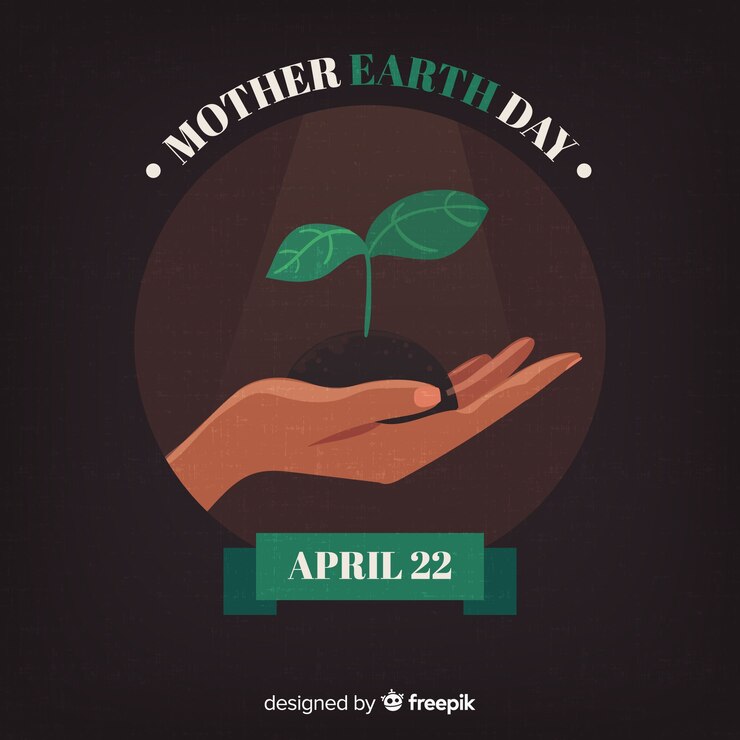 Vector gratuito fondo plano del día de la madre tierra