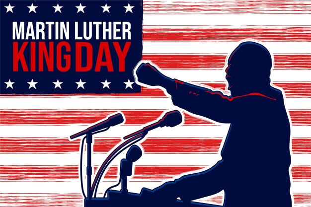 Vector gratuito el fondo plano del día de martin luther king