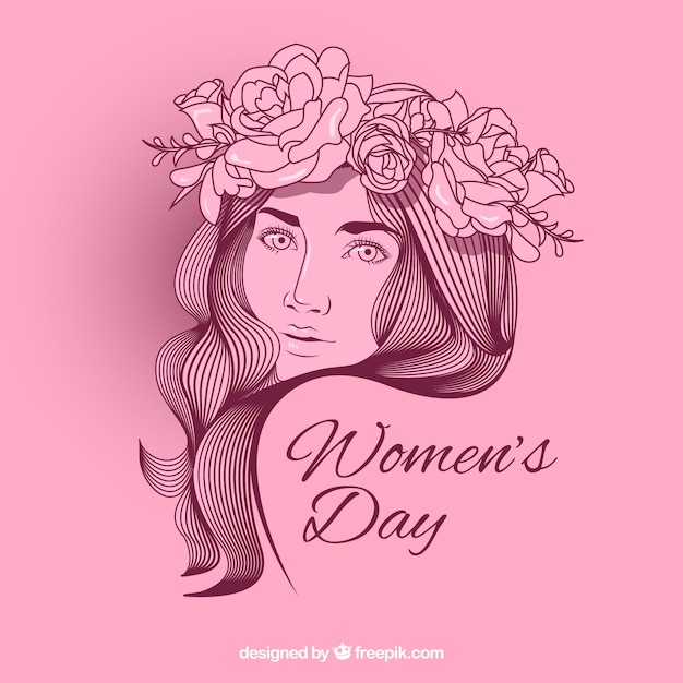 Vector gratuito fondo plano del día de la mujer