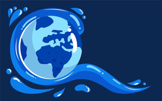 Fondo plano del día mundial del agua