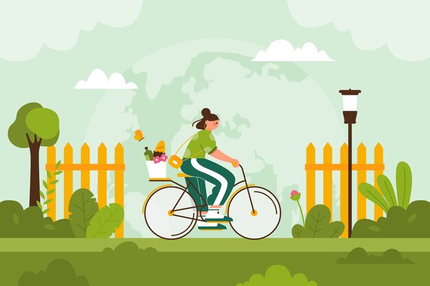 Fondo plano del día mundial de la bicicleta
