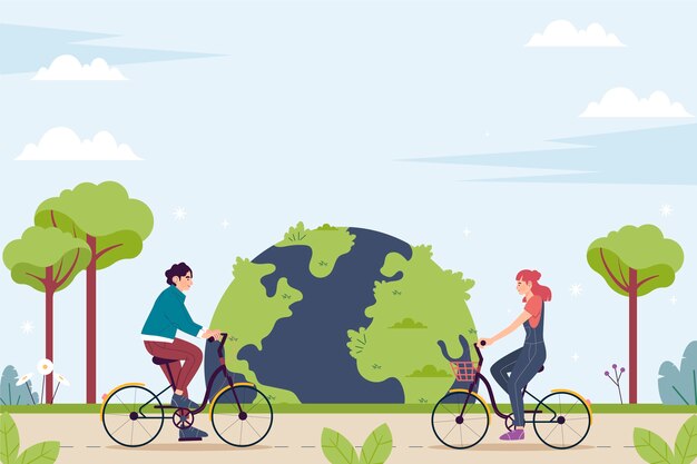 Fondo plano del día mundial de la bicicleta