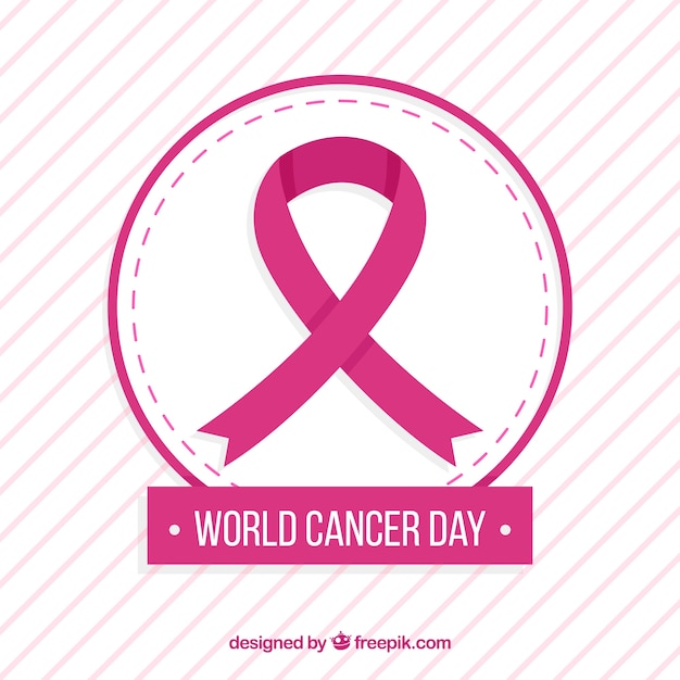 Fondo plano del día mundial del cáncer