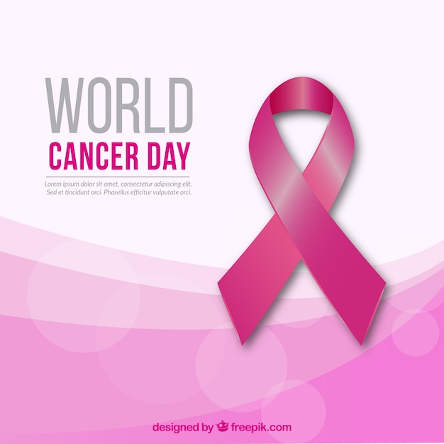 Fondo plano del día mundial del cáncer