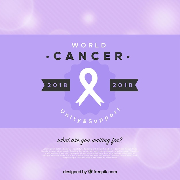 Fondo plano del día mundial del cáncer