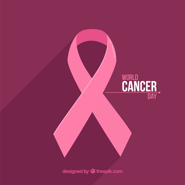 Fondo plano del día mundial del cáncer