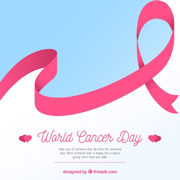 Fondo plano del día mundial del cáncer