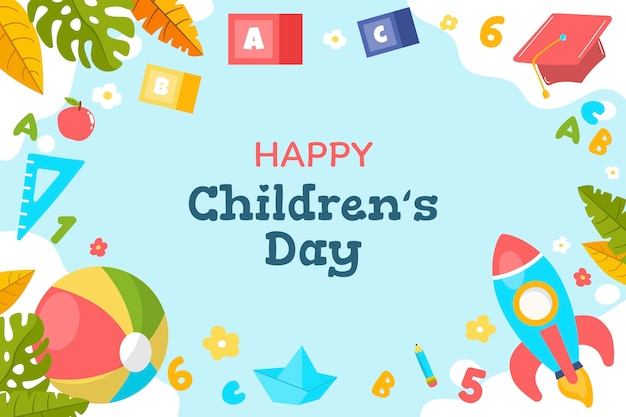 Fondo plano del día mundial del niño